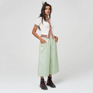 SOLAI Mint green culottes in XL